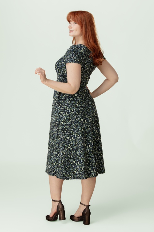Seasalt - Veronica Cotton Dress in Garden Peas Maritime 2