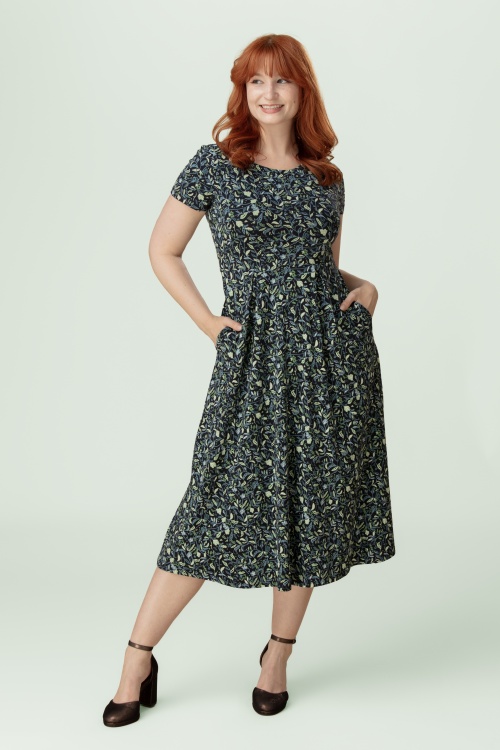 Seasalt - Veronica Cotton Dress in Garden Peas Maritime