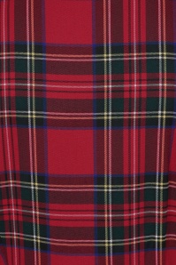 Banned Retro - Robe swing à carreaux Hannah Holiday Tartan en rouge 3