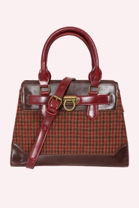 Banned Retro - Darling Belle Check Tote Bag in Brown 5