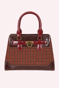Banned Retro - Darling Belle Check Tote Bag in Brown