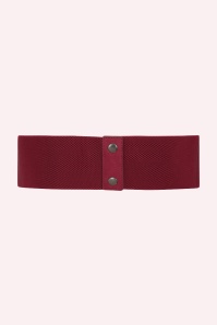 Banned Retro - Petal Bow Belt in Burgundy 4