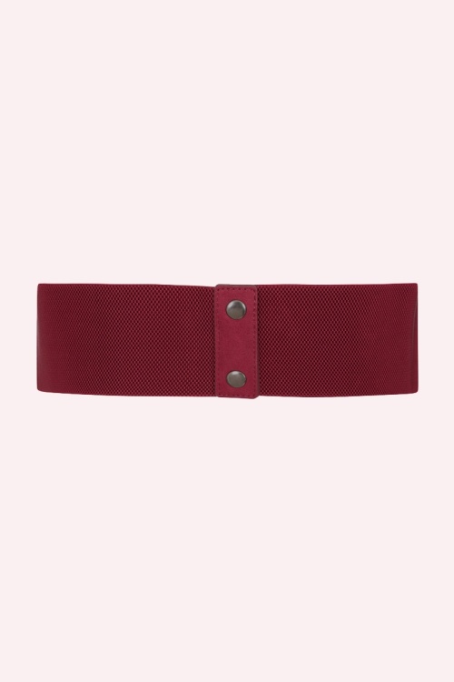Banned Retro - Petal Bow Belt in Burgundy 4