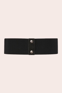 Banned Retro - Petal Bow Belt in Black 3