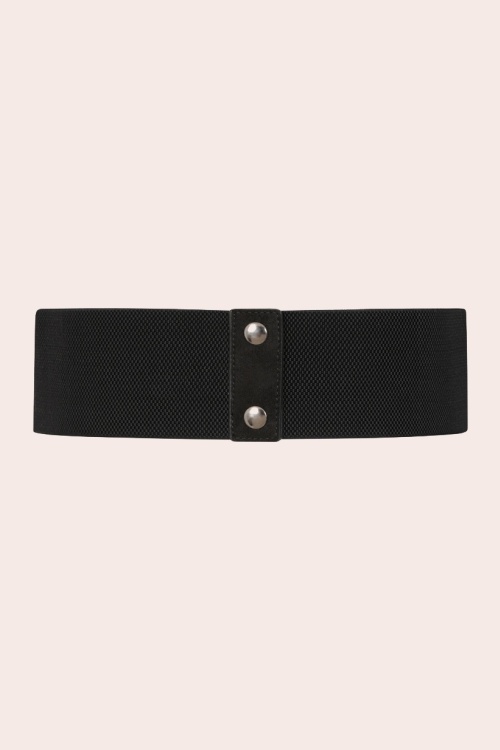 Banned Retro - Petal Bow Belt in Black 3