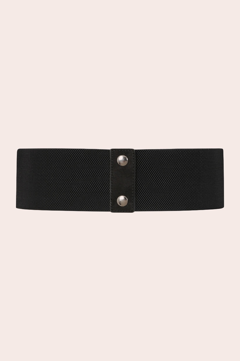 Banned Retro - Petal Bow Belt in Black 3