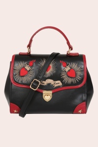 Banned Retro - True Love handtas in zwart 5