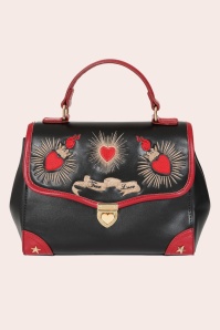 Banned Retro - True Love handtas in zwart