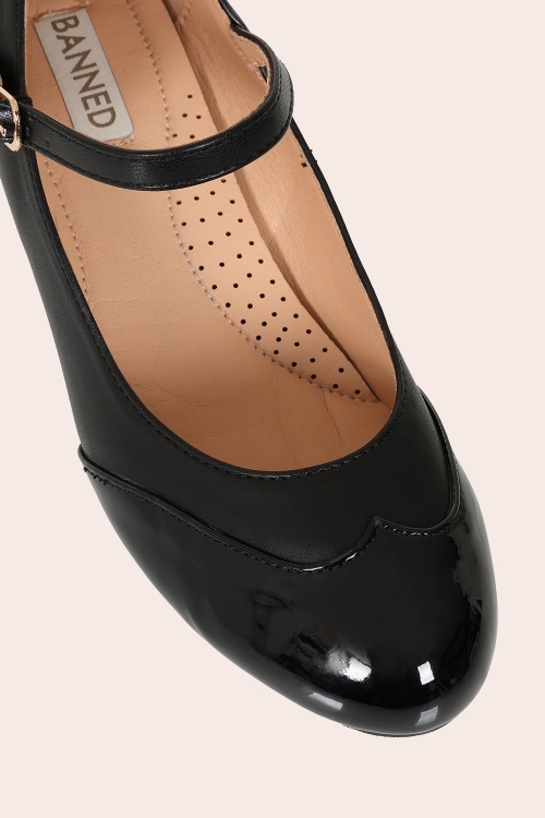 Banned Retro - Broadway Belle Mary Jane pumps in zwart 2