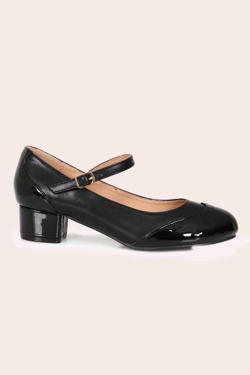 Banned Retro - Broadway Belle Mary Jane pumps in zwart
