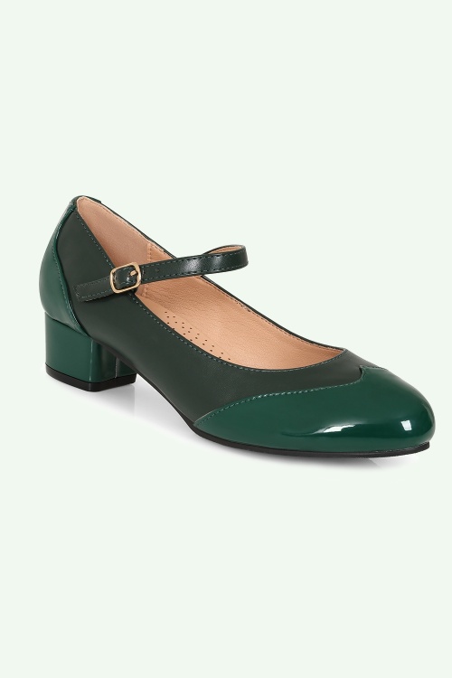 Banned Retro - Broadway Belle Mary Jane Pumps in Green 3