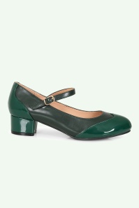 Banned Retro - Broadway Belle Mary Jane Pumps in Green
