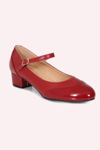 Banned Retro - Broadway Belle Mary Jane Pumps in Red 3