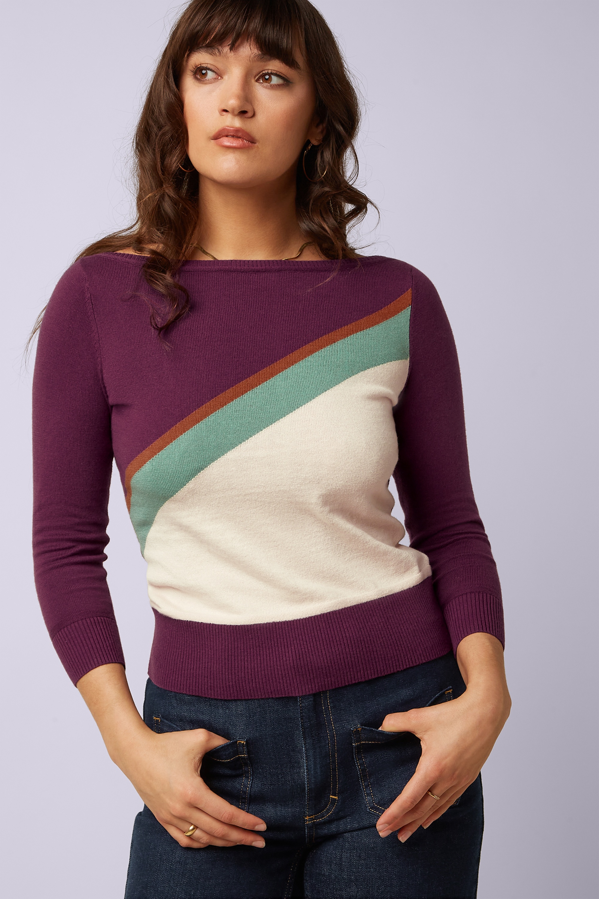 King Louie - Eda Fume Top in Caspia Purple