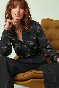 King Louie - Maisie Dolly Bluse in Schwarz
