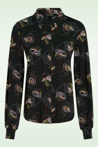 King Louie - Maisie Dolly Bluse in Schwarz 2