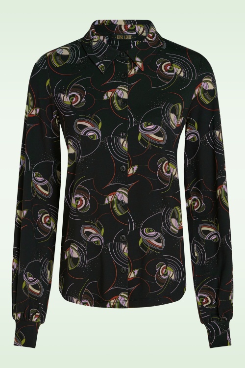 King Louie - Maisie Dolly Bluse in Schwarz 2