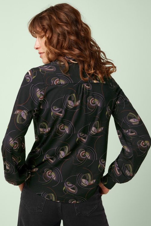 King Louie - Maisie Dolly Bluse in Schwarz 5