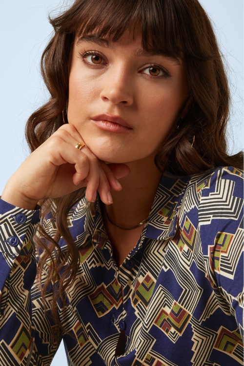 King Louie - Leia Bluse in Abendblau 4