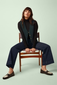 King Louie - Bianca Reyna Check gilet in zwart 4