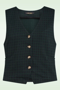 King Louie - Bianca Reyna Check gilet in zwart 2