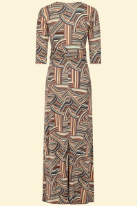 Vintage Chic for Topvintage - Topvintage exclusive ~ Annika Slinky maxi jurk in multi geo 3