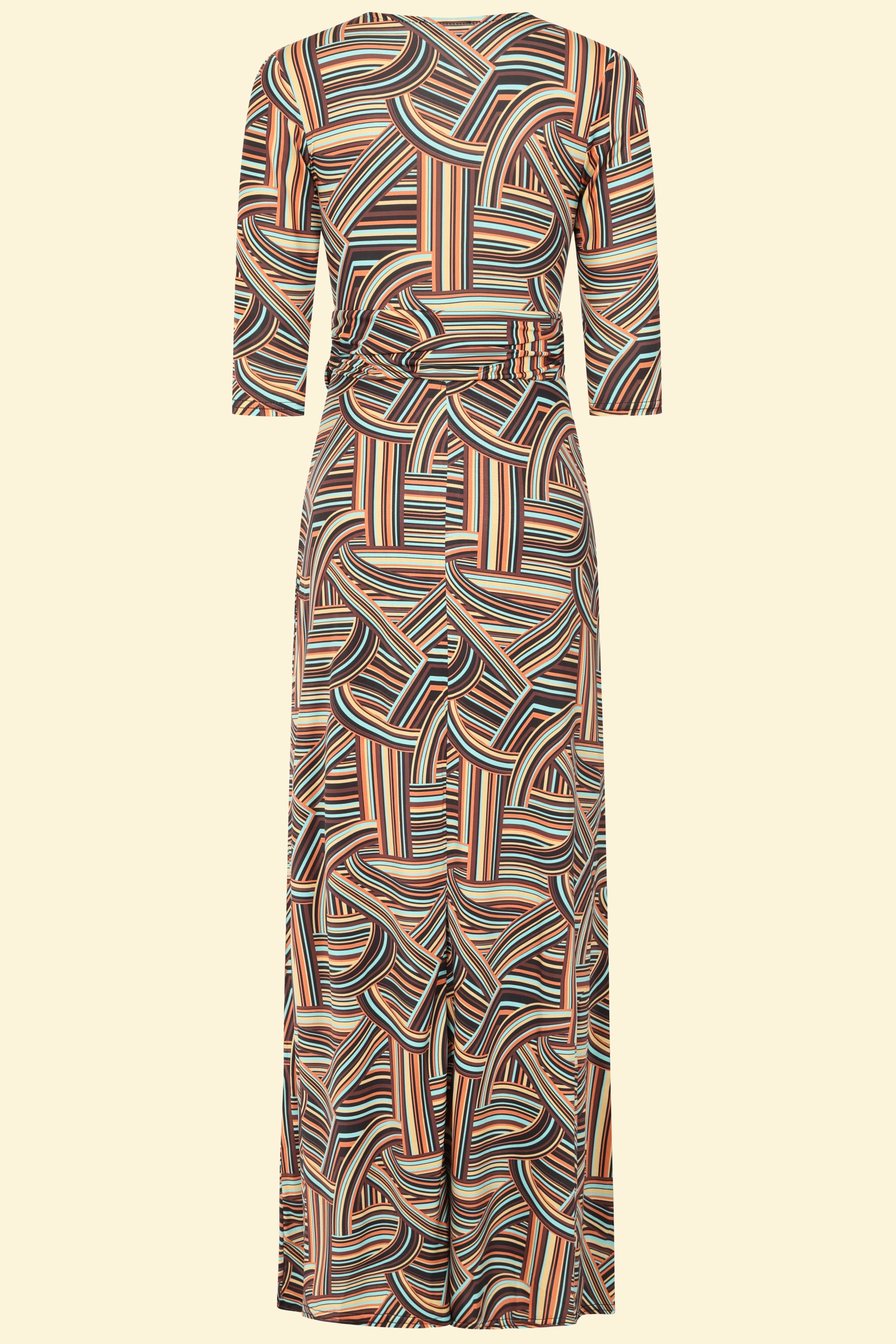 Vintage Chic for Topvintage - Topvintage exclusive ~ Annika Slinky maxi jurk in multi geo 3