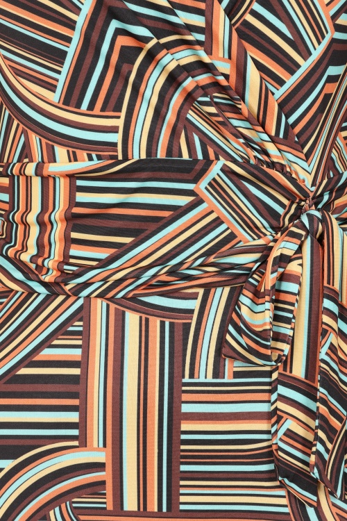 Vintage Chic for Topvintage - Exclusivité Topvintage ~ Robe longue Annika en multicolore géométrique 2
