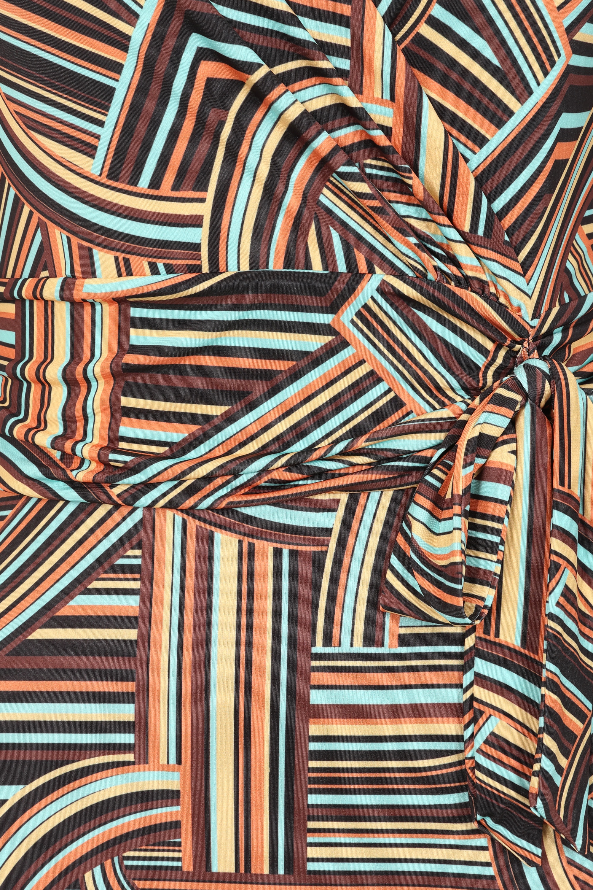 Vintage Chic for Topvintage - Topvintage exclusive ~ Annika Slinky maxi jurk in multi geo 2