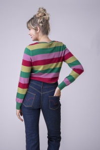 Blutsgeschwister - Gilet en maille Save The Brave Candy en Little Party Stripe  4