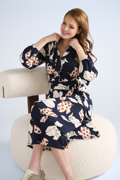 K-Design - Blue Belle Garden Maxi Dress in Midnight Blue 2