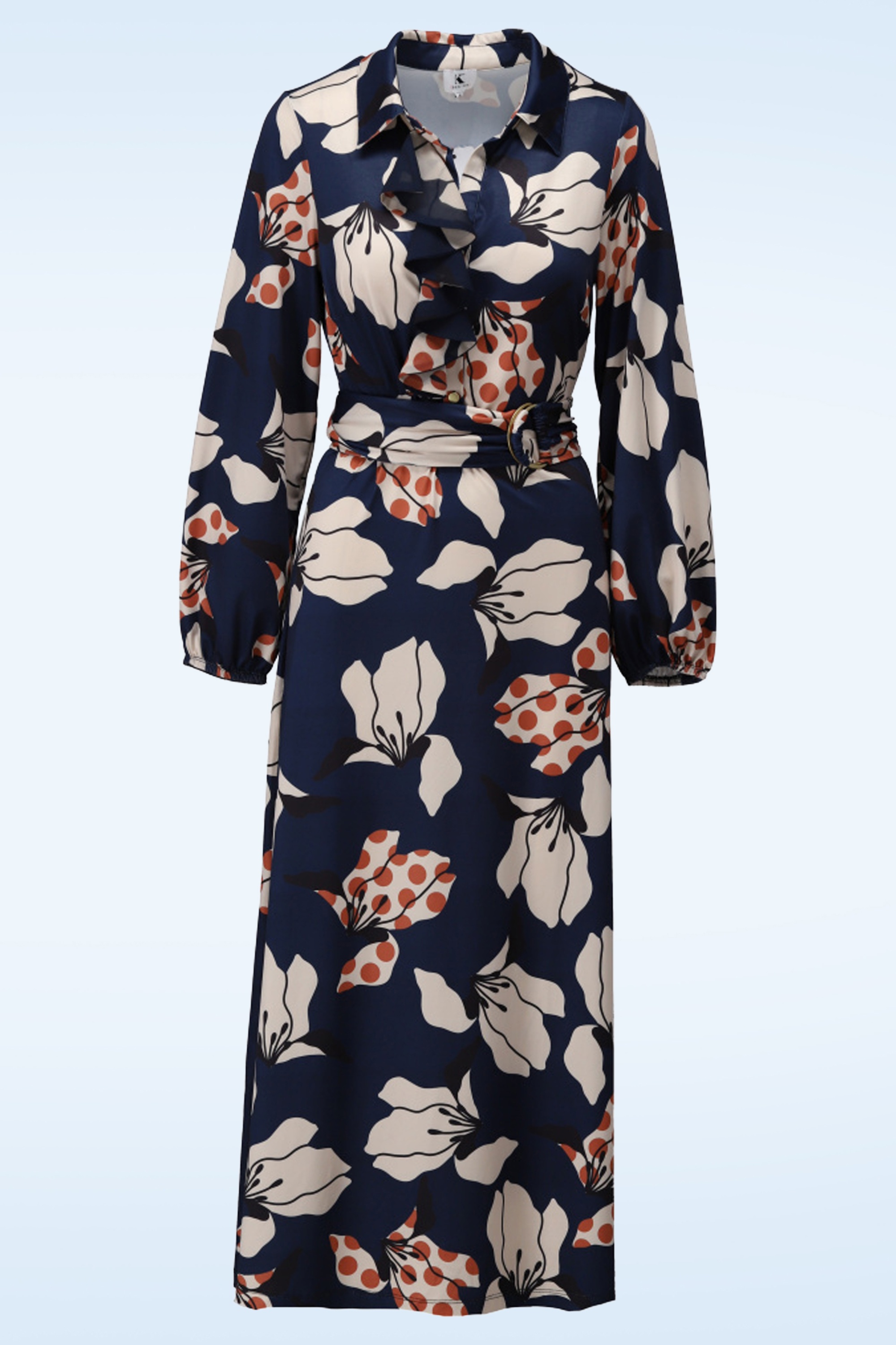 K-Design - Blue Belle Garden Maxi Dress in Midnight Blue 3