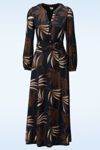 K-Design - Autumn Reverie Maxi Dress in Midnight Blue 2