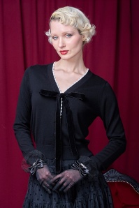 Banned Retro - Midnight Lace Gloves in Black