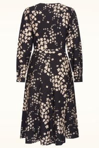 Very Cherry - Magnolia Blossom Crêpe Dress in Noirette 4