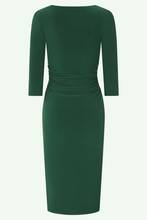 Vintage Chic for Topvintage - Topvintage exclusive ~ Lola Allure Slinky Pencil Dress in Green 3