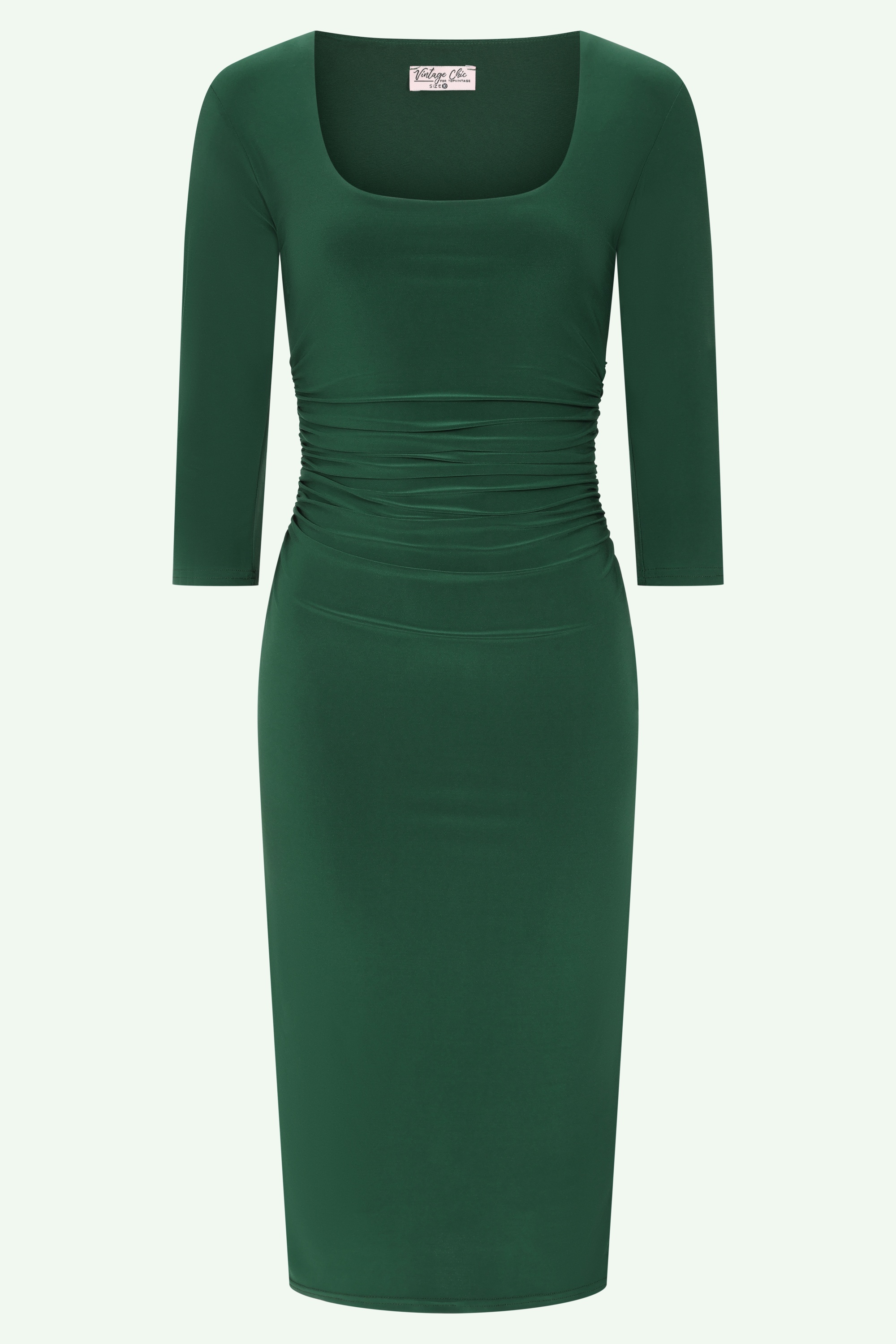 Vintage Chic for Topvintage - Topvintage exclusive ~ Lola Allure Slinky Pencil Dress in Green