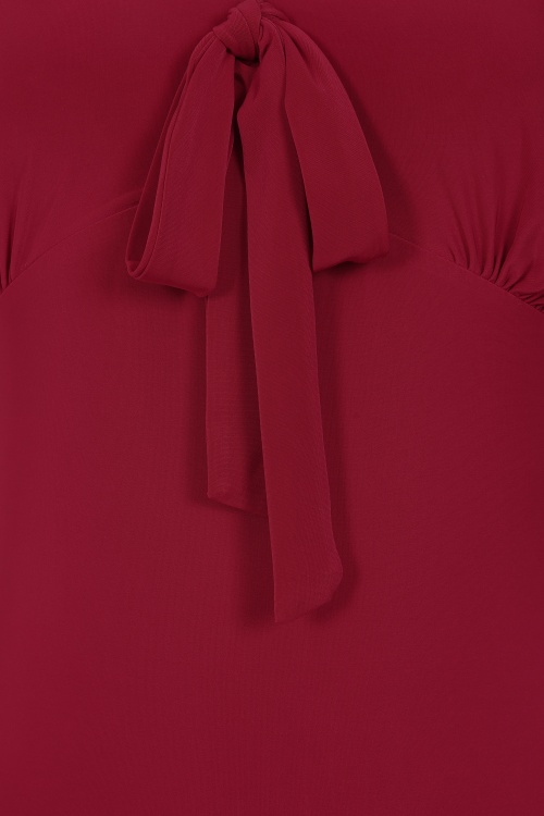 Vintage Chic for Topvintage - Topvintage exclusive ~ Valentina Bow Top in Red 2
