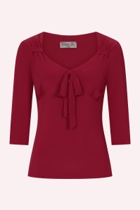 Vintage Chic for Topvintage - Topvintage exclusive ~ Valentina Bow Top in Red