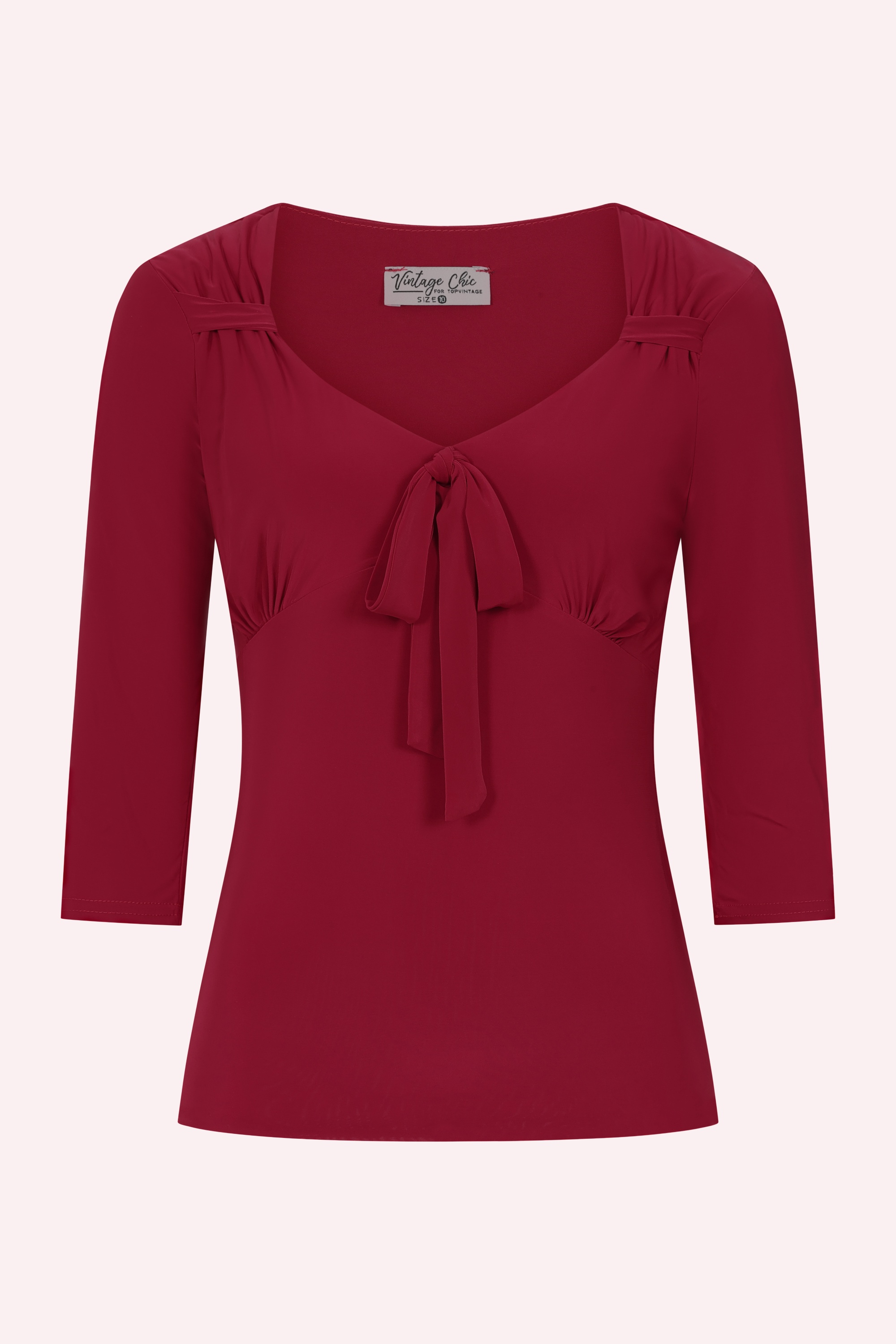 Vintage Chic for Topvintage - Topvintage exclusive ~ Valentina Bow Top in Red