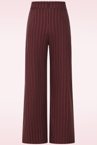 Vintage Chic for Topvintage - Topvintage exclusive ~ Bonnie Striped Trousers in Burgundy 3