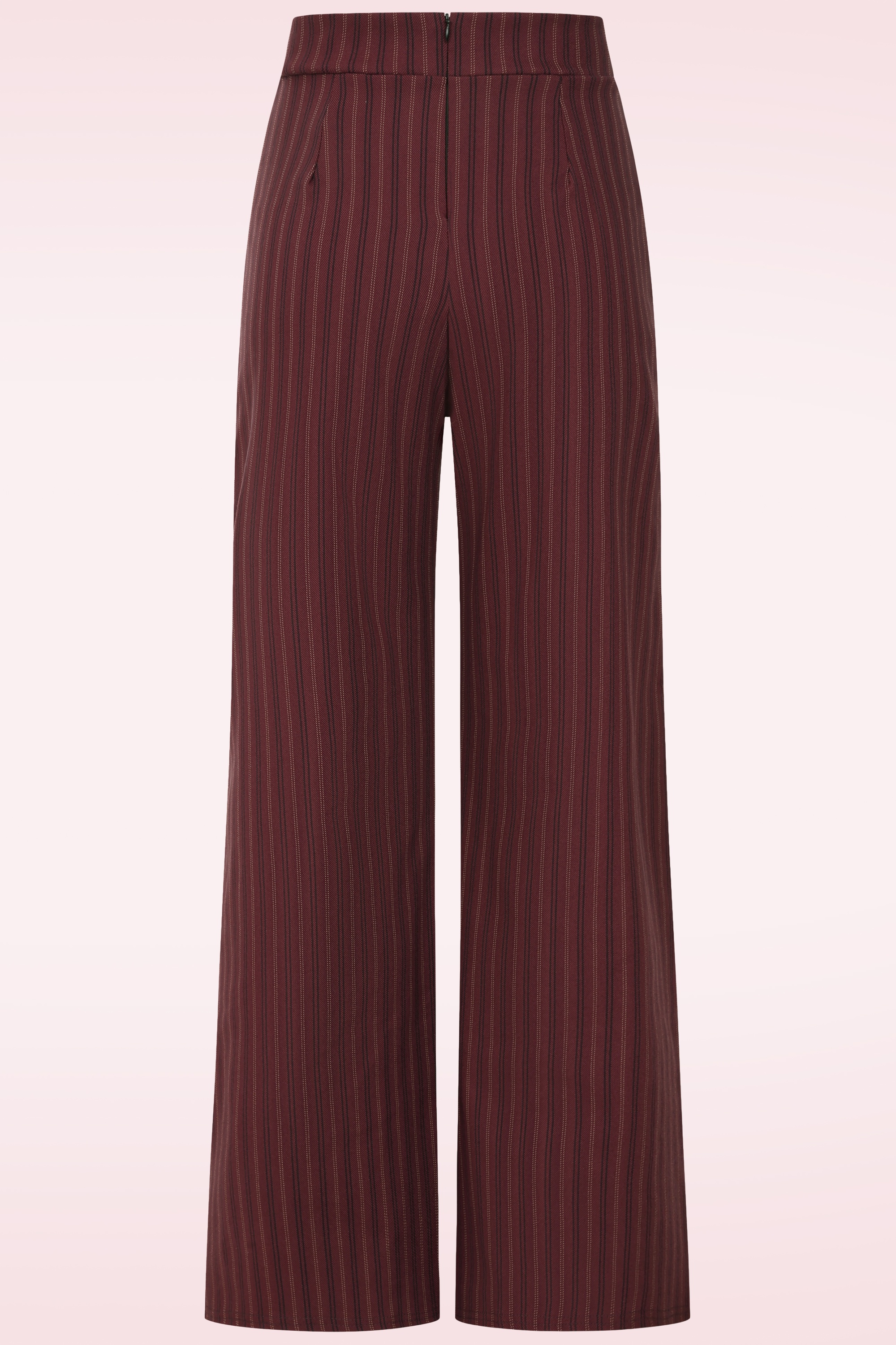 Vintage Chic for Topvintage - Topvintage exclusive ~ Bonnie Striped Trousers in Burgundy 3