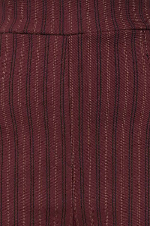 Vintage Chic for Topvintage - Topvintage exclusive ~ Bonnie Striped Trousers in Burgundy 2