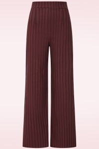 Vintage Chic for Topvintage - Topvintage exclusive ~ Bonnie Striped Trousers in Burgundy