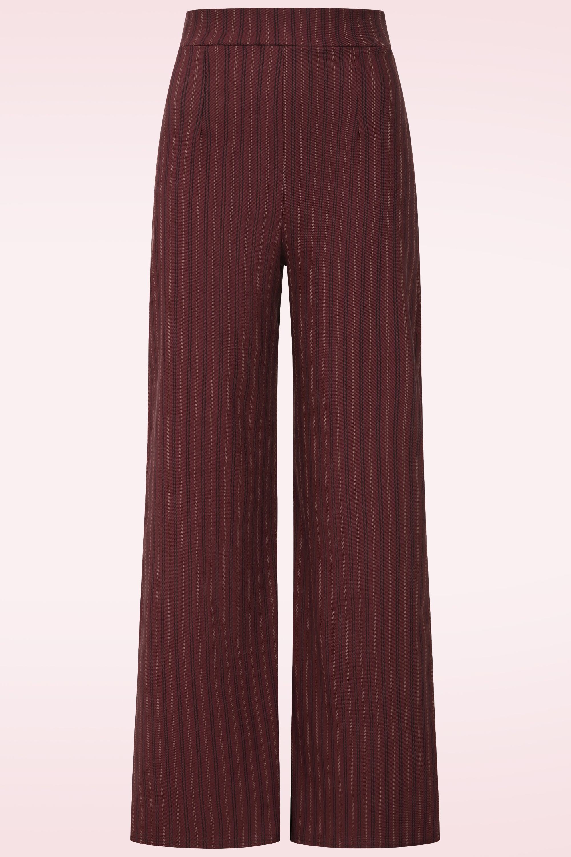 Vintage Chic for Topvintage - Topvintage exclusive ~ Bonnie Striped Trousers in Burgundy