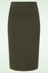 Vintage Chic for Topvintage - Topvintage exclusive ~ Loreen Pencil Skirt in Khaki Green