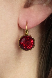 Urban Hippies - Boucles d'oreilles plaquées or Dot en lave pailletée