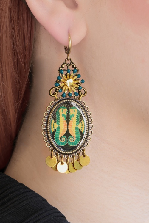 Urban Hippies - Aquantique oorbellen in goud