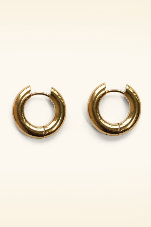 Urban Hippies - Small Hoops Earrings in Gold 2