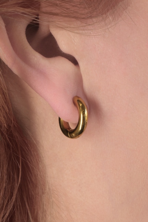 Urban Hippies - Small hoops oorbellen in goud